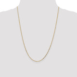 14k 1.4mm D/C Round Open Link Cable Chain