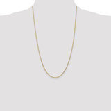 14k 1.4mm D/C Round Open Link Cable Chain