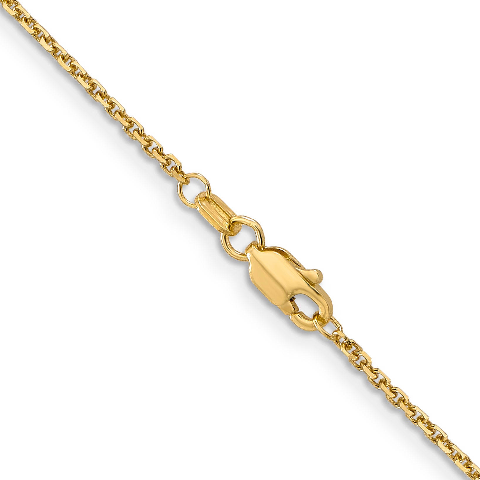 14k 1.4mm D/C Round Open Link Cable Chain