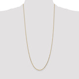 14k 1.4mm D/C Round Open Link Cable Chain