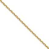 14k 1.8mm D/C Round Open Link Cable Chain (100 inch Spool)