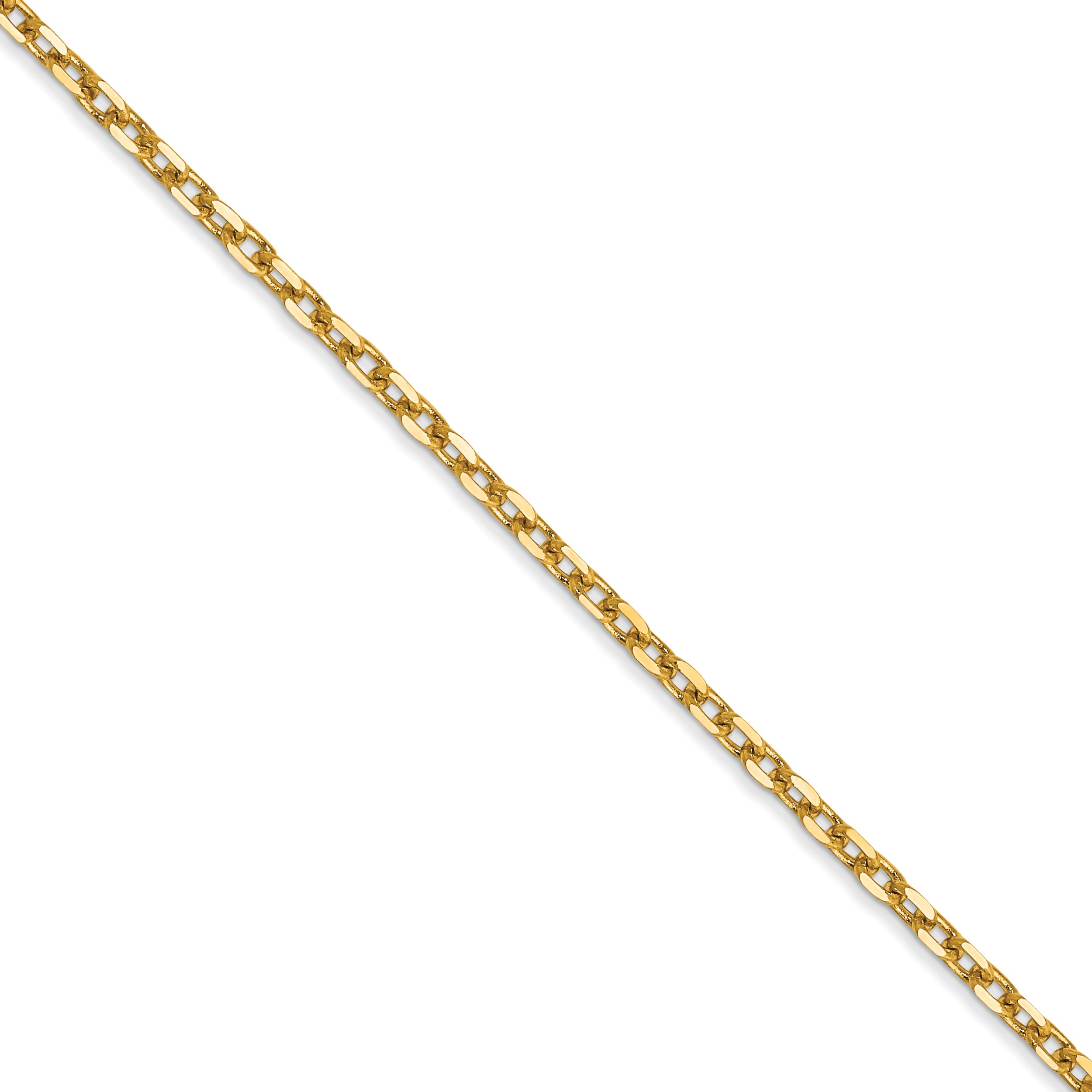 14k 1.8mm D/C Round Open Link Cable Chain (100 inch Spool)