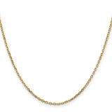 14k 1.8mm D/C Round Open Link Cable Chain