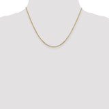 14k 1.8mm D/C Round Open Link Cable Chain