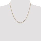 14k 1.8mm D/C Round Open Link Cable Chain