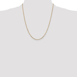 14k 1.8mm D/C Round Open Link Cable Chain