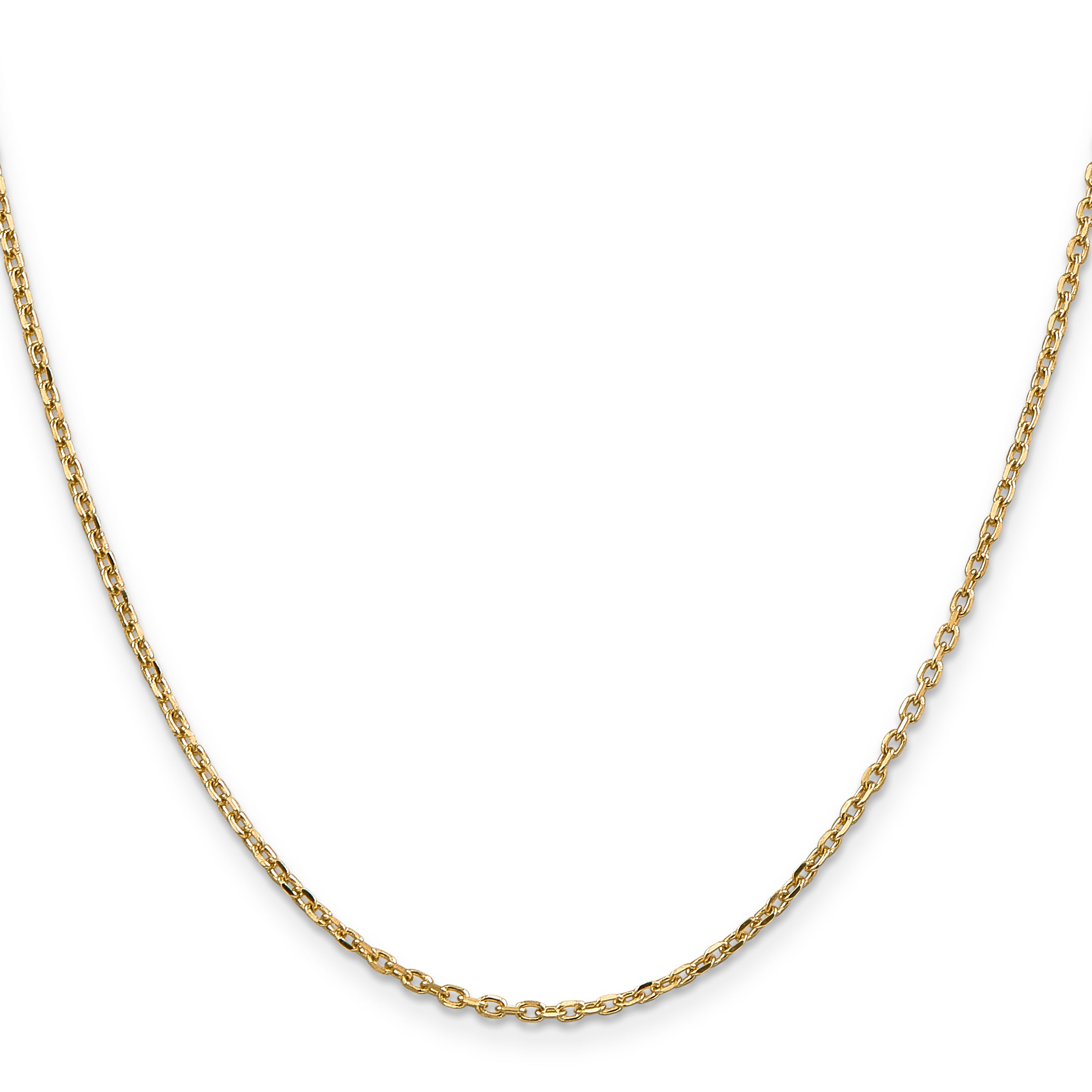 14k 1.8mm D/C Round Open Link Cable Chain