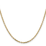 14k 2.2mm D/C Round Open Link Cable Chain
