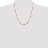 14k 2.2mm D/C Round Open Link Cable Chain