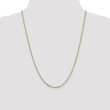 14k 2.2mm D/C Round Open Link Cable Chain