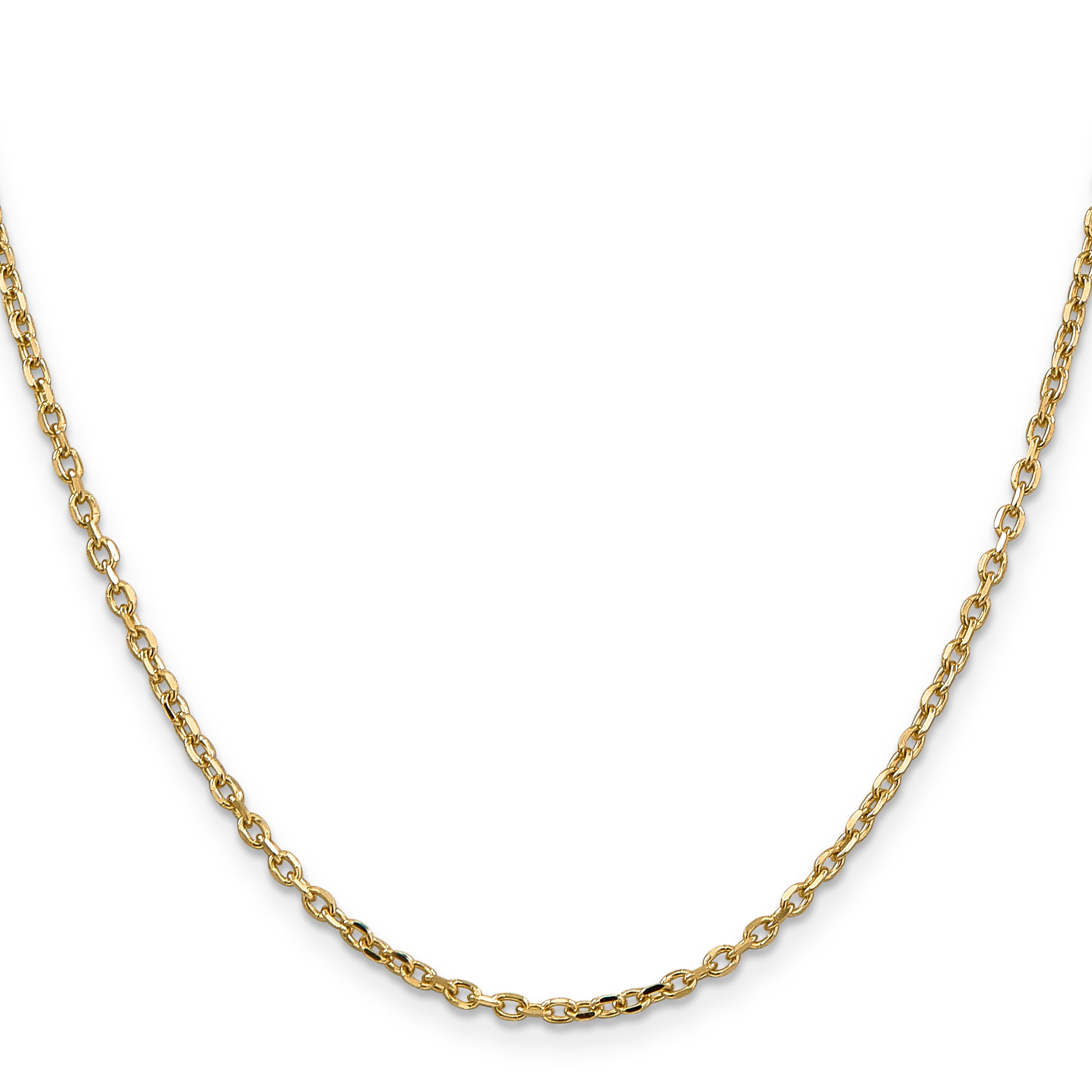 14k 2.2mm D/C Round Open Link Cable Chain