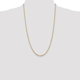 14k 2.2mm D/C Round Open Link Cable Chain