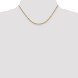14k 3mm D/C Round Open Link Cable Chain