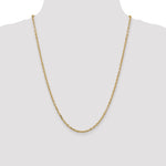 14k 3mm D/C Round Open Link Cable Chain