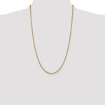 14k 3mm D/C Round Open Link Cable Chain