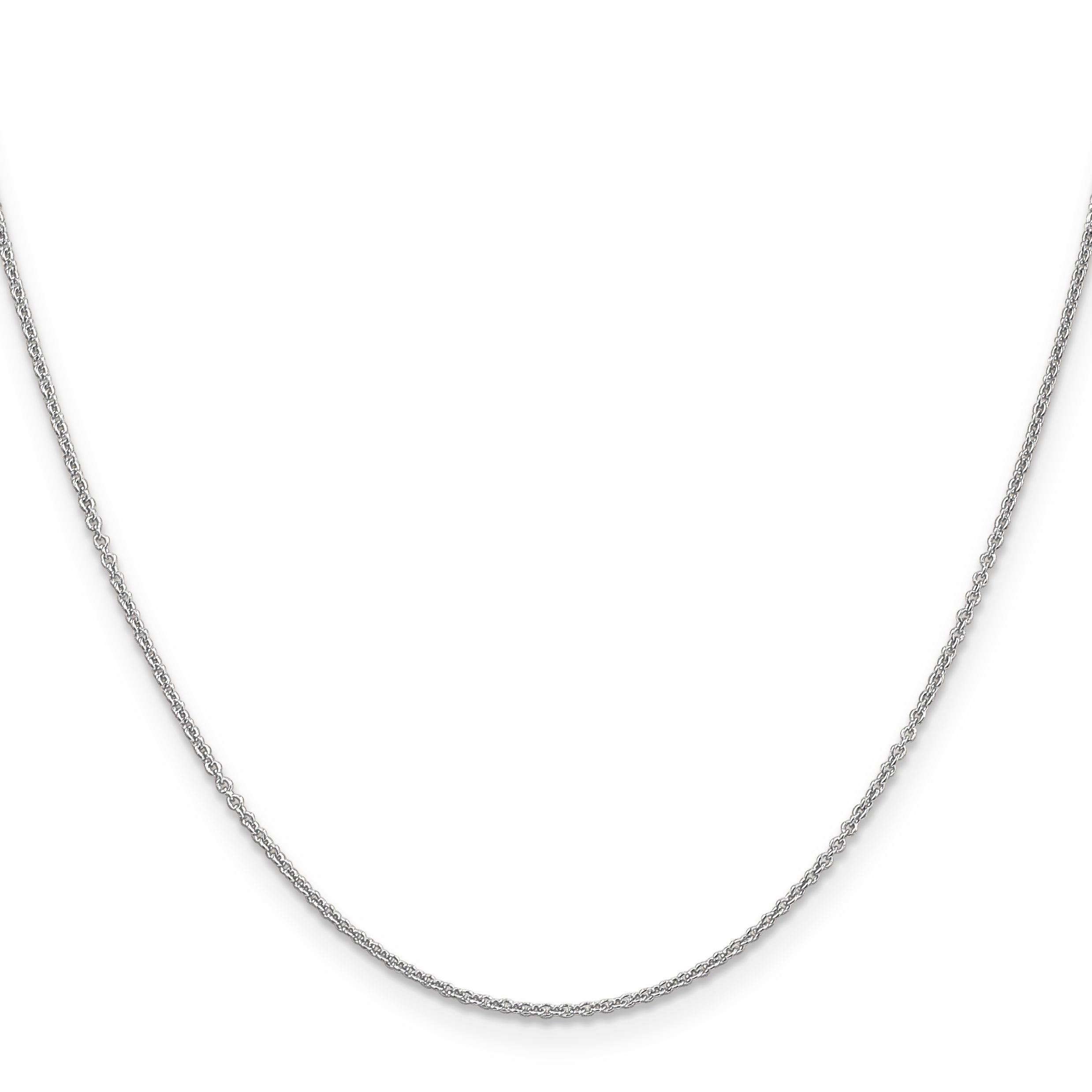 14k White Gold 1.2mm Cable Chain