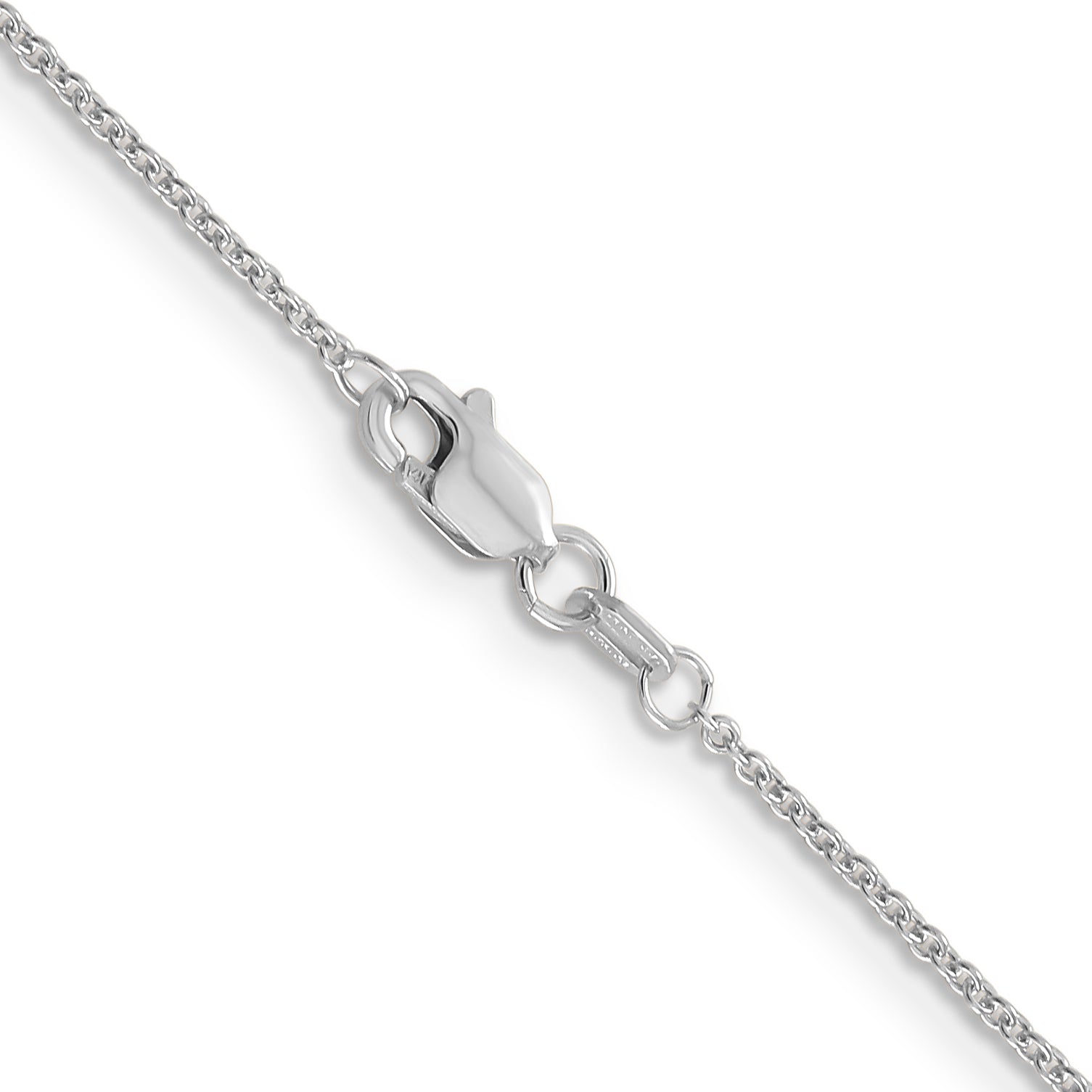 14k White Gold 1.2mm Cable Chain