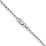 14k White Gold 1.4mm Round Open Wide Link Cable Chain