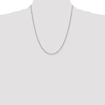 14k White Gold 1.4mm Round Open Wide Link Cable Chain