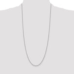 14k White Gold 1.4mm Round Open Wide Link Cable Chain