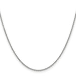 14k White Gold 1.6mm Round Open Link Cable Chain