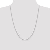 14k White Gold 1.6mm Round Open Link Cable Chain