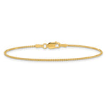 14k 1.25mm Spiga Chain Anklet
