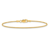 14k 1.25mm Spiga Chain Anklet