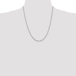 14k White Gold 2mm Round Open Link Cable Chain