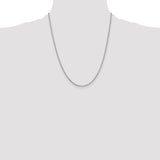 14k White Gold 2mm Round Open Link Cable Chain