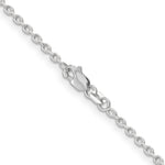 14k White Gold 2mm Round Open Link Cable Chain