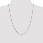 14k White Gold 2mm Round Open Link Cable Chain