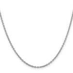 14k White Gold 2mm Round Open Link Cable Chain