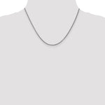 14k White Gold 2.4mm Round Open Link Cable Chain