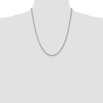 14k White Gold 2.4mm Round Open Link Cable Chain