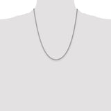 14k White Gold 2.4mm Round Open Link Cable Chain