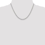 14k White Gold 3.2mm Round Open Link Cable Chain
