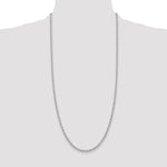 14k White Gold 3.2mm Round Open Link Cable Chain