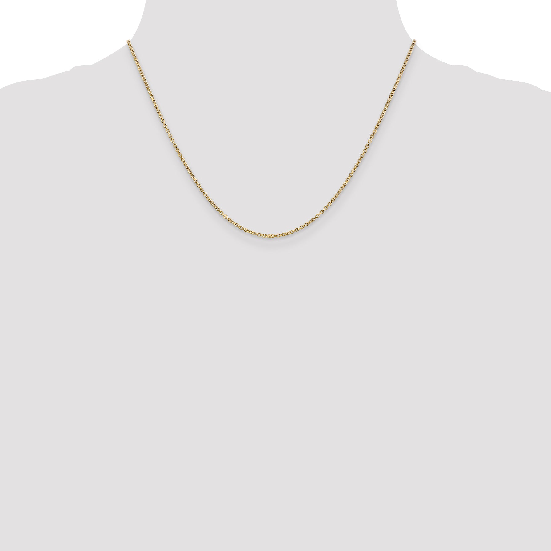 14k 1.4mm Round Open Wide Link Cable Chain