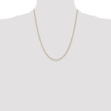 14k 1.4mm Round Open Wide Link Cable Chain