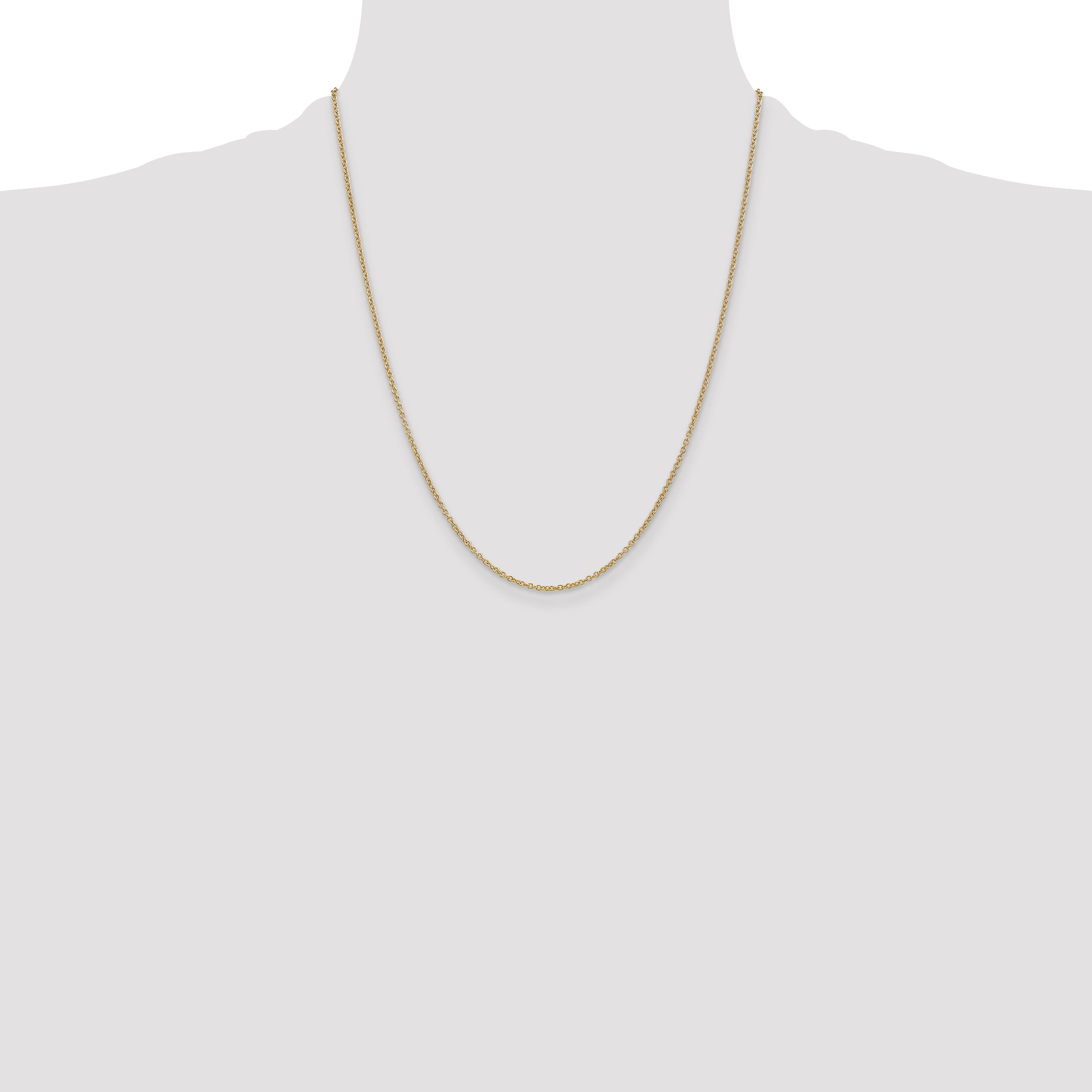 14k 1.4mm Round Open Wide Link Cable Chain