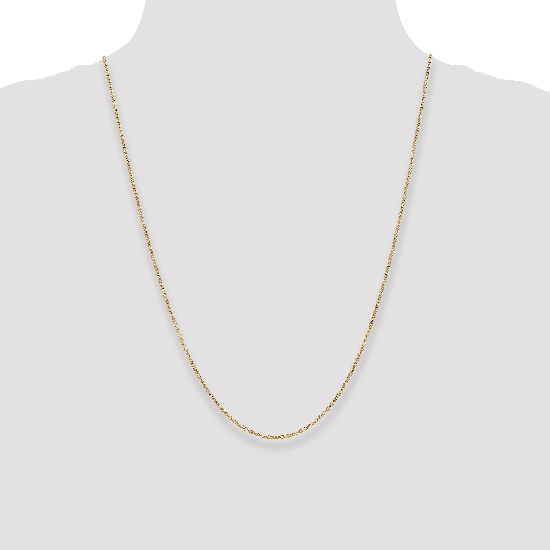 14k 1.4mm Round Open Wide Link Cable Chain