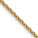 14k 1.6mm Round Open Link Cable Chain