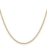 14k 1.6mm Round Open Link Cable Chain