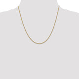 14k 1.6mm Round Open Link Cable Chain