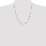 14k 1.6mm Round Open Link Cable Chain