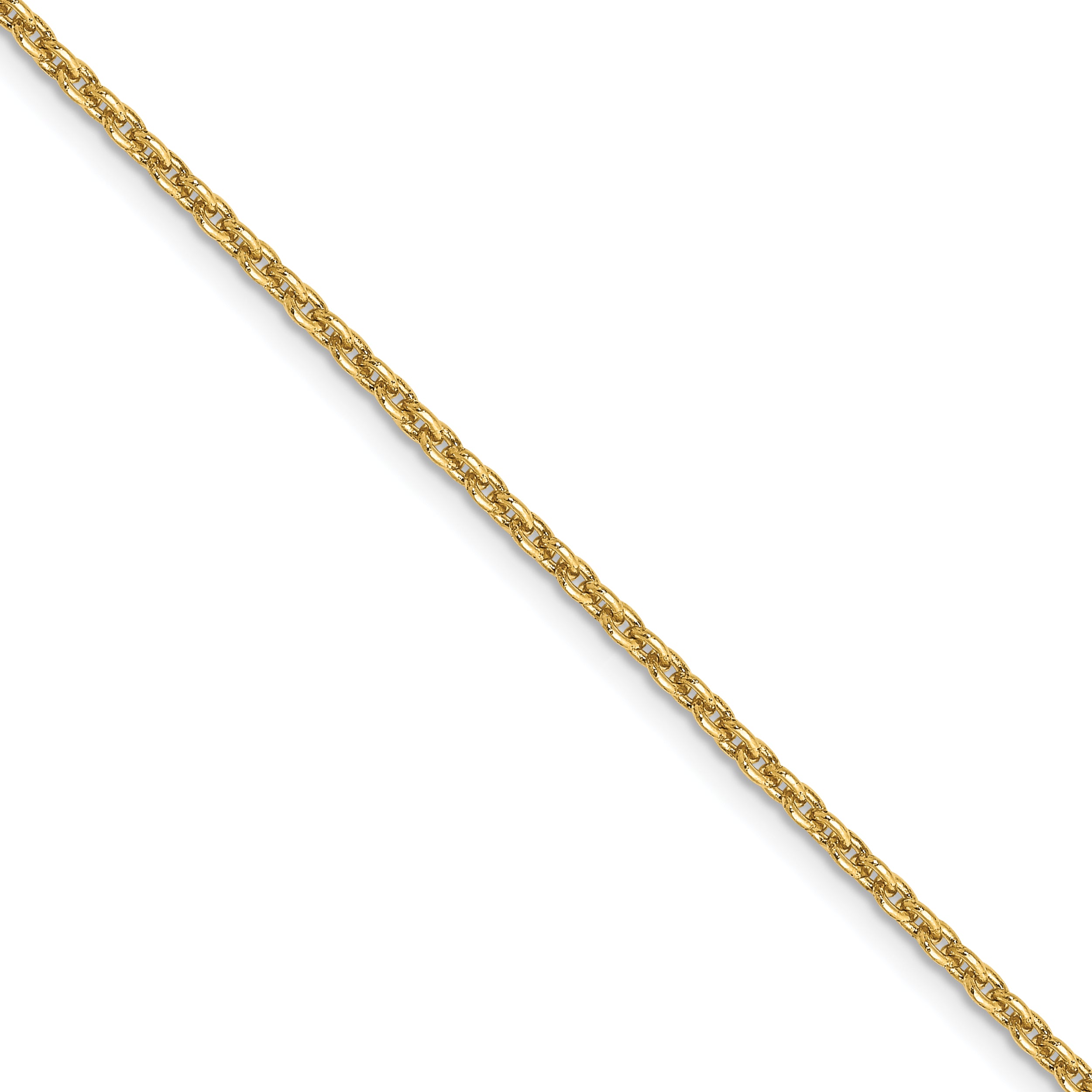 14k 2mm Round Open Link Cable Chain (100 inch Spool)