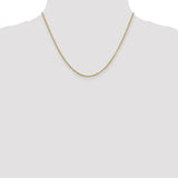 14k 2mm Round Open Link Cable Chain