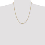 14k 2mm Round Open Link Cable Chain
