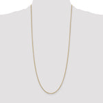 14k 2mm Round Open Link Cable Chain